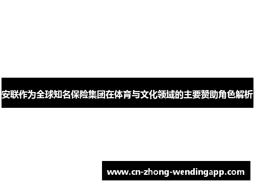 安联作为全球知名保险集团在体育与文化领域的主要赞助角色解析 安联作为全球知名保险集团在体育与文化领域的主要赞助角色解析
