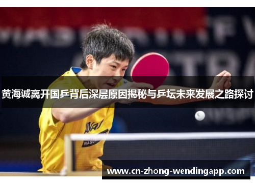 黄海诚离开国乒背后深层原因揭秘与乒坛未来发展之路探讨 黄海诚离开国乒背后深层原因揭秘与乒坛未来发展之路探讨
